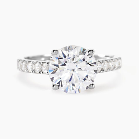 Bague Solitaire Terese Or Blanc Oxyde De Zirconium - Solitaires Femme | Marc Orian