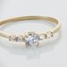 Bague Solitaire Accompagné Or Jaune Antonette Oxyde De Zirconium - Bagues Solitaire Femme | Marc Orian