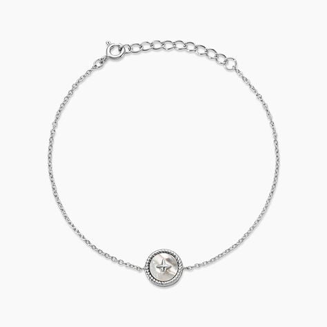 Bracelet Izarra Argent Blanc Nacre - Bracelets Medailles Femme | Marc Orian