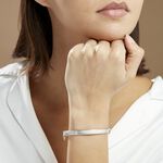 Bracelet Jonc Thaira Argent Blanc - Bracelets joncs Femme | Marc Orian