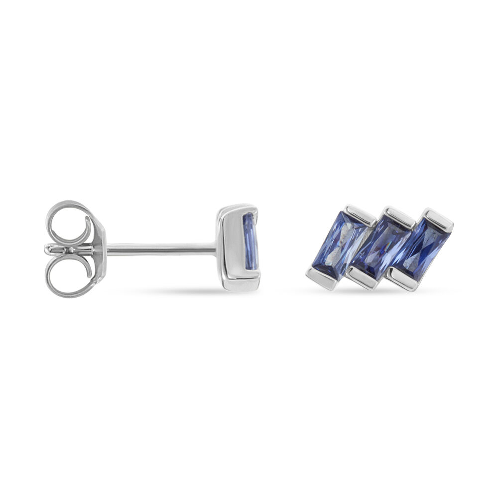 Boucles D'oreilles Puces Andy Argent Blanc Oxyde De Zirconium - Puces Femme | Marc Orian