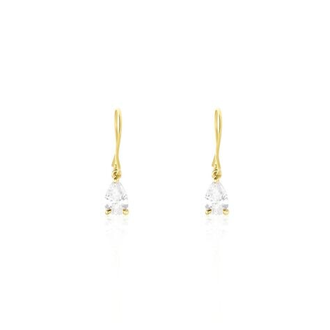 Boucles D'oreilles Puces Kalyne Or Jaune Oxyde De Zirconium - Pendantes Femme | Marc Orian