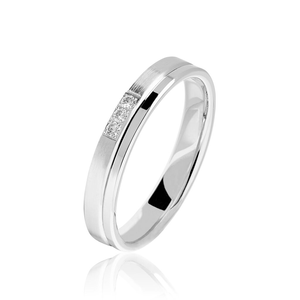 Alliance Velina Or Blanc Diamant - Alliances duo Unisex | Marc Orian