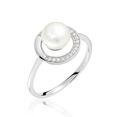 Bague Lenka Argent Blanc Perle De Culture Et Oxyde De Zirconium - Bijoux fantaisie Femme | Marc Orian