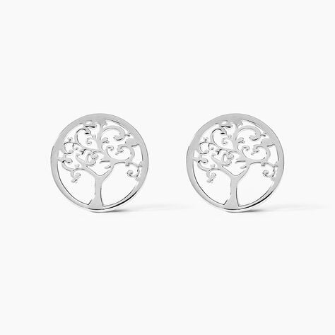 Boucles D'oreilles Puces Marijan Argent Blanc - Puces Femme | Marc Orian