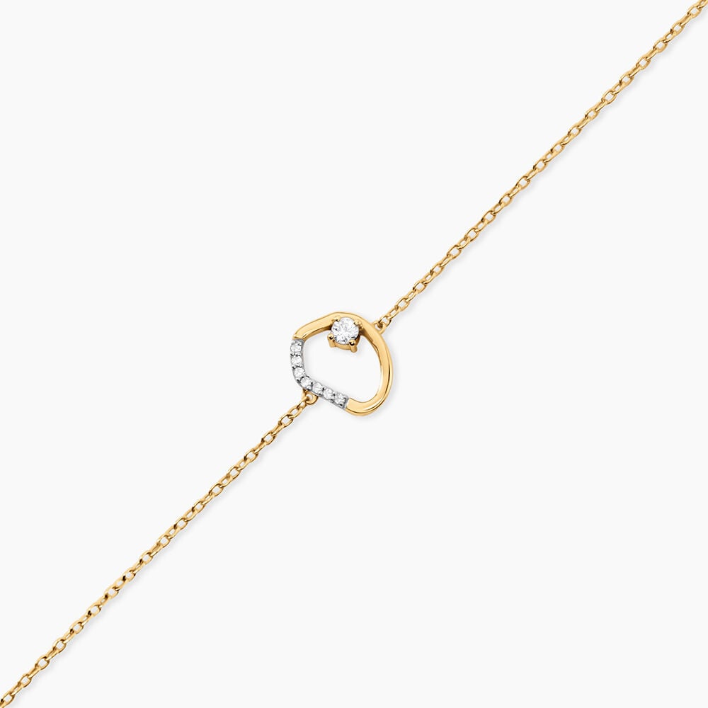 Bracelet Estel Argent Dor&eacute; A L'Or 750/1000 Oxyde De Zirconium - Bracelets cha&icirc;nes Femme | Marc Orian