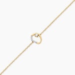 Bracelet Estel Argent Dor&eacute; A L'Or 750/1000 Oxyde De Zirconium - Bracelets cha&icirc;nes Femme | Marc Orian