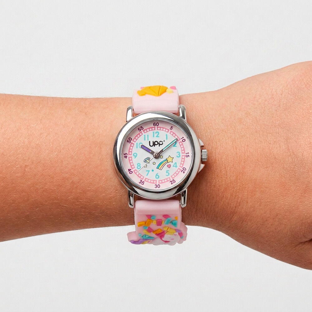 Montre Upp Fuzzy Rose Et Blanc - Montres &eacute;tanches Enfant | Marc Orian
