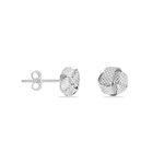 Boucles D'oreilles Puces Cahina Argent Blanc - Puces Femme | Marc Orian