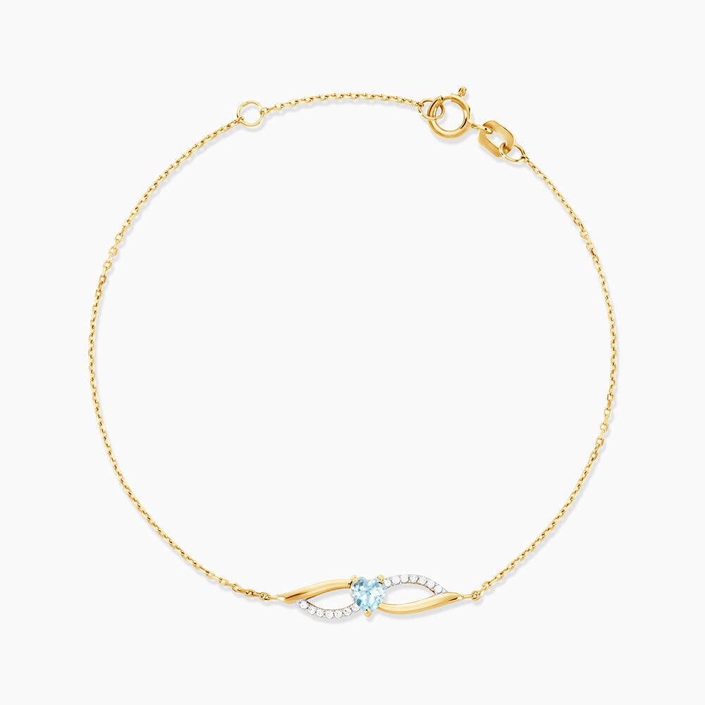 Bracelet Azubah Or Jaune Topaze Oxyde De Zirconium - Bracelets chaînes Femme | Marc Orian