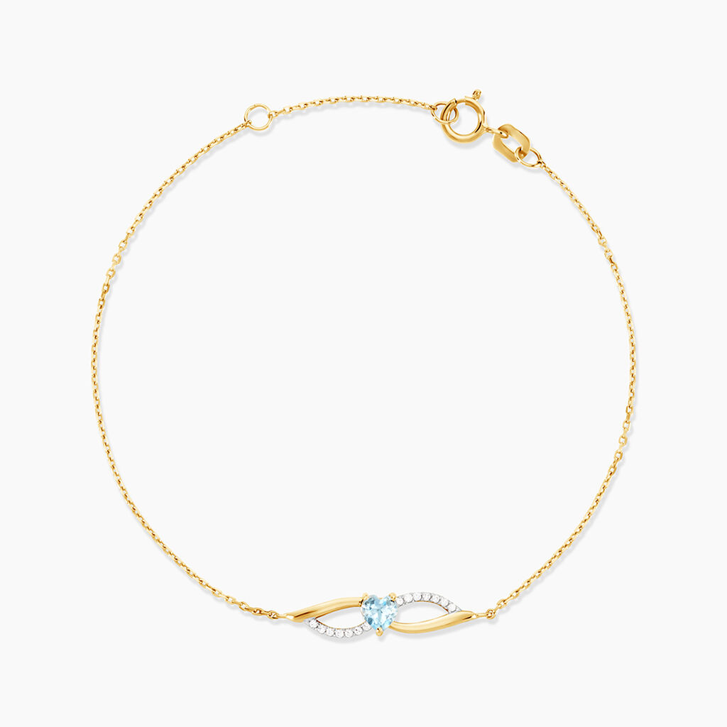 Bracelet Azubah Or Jaune Topaze Oxyde De Zirconium - Bracelets chaînes Femme | Marc Orian