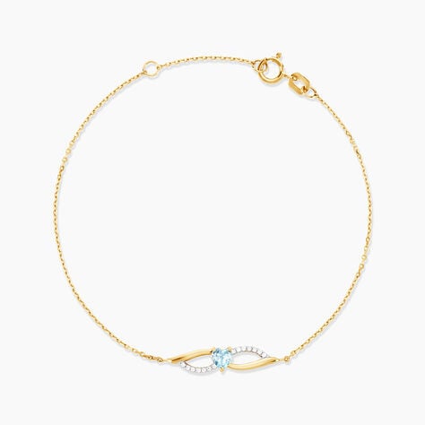 Bracelet Azubah Or Jaune Topaze Oxyde De Zirconium - Bracelets chaînes Femme | Marc Orian