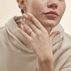 Bague Nusa Or Blanc Diamant - Bagues fiançailles Femme | Marc Orian
