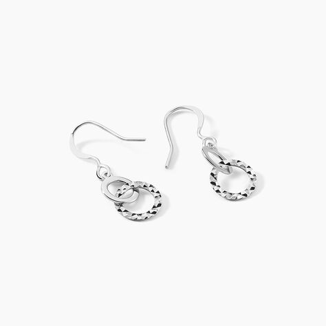 Boucles D'oreilles Pendantes Argent Blanc - Pendantes Femme | Marc Orian