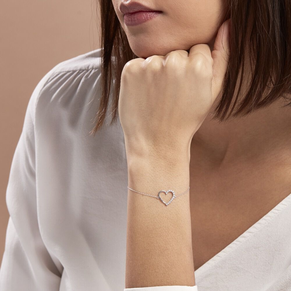 Bracelet Chlora Or Blanc Diamant - Bracelets chaînes Femme | Marc Orian