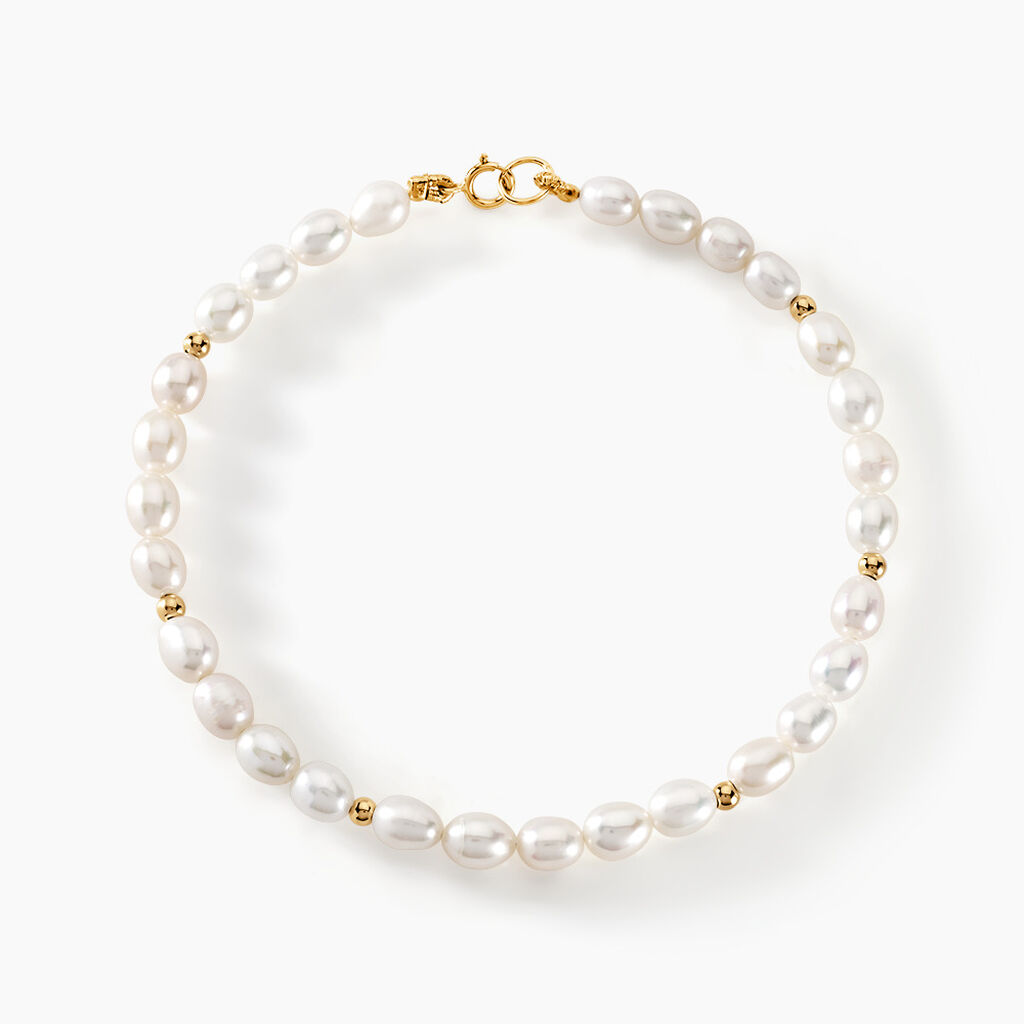Bracelet Ciriola Or Jaune Perle De Culture - Bracelets chaînes Femme | Marc Orian