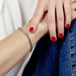 Bracelet Aedan Maille Popcorn Acier Blanc - Bracelets cha&icirc;nes Femme | Marc Orian