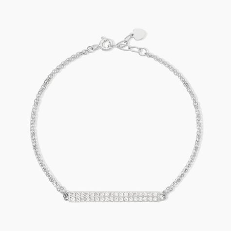 Bracelet Melineeargent Blanc Oxyde De Zirconium - Bracelets fantaisie Femme | Marc Orian