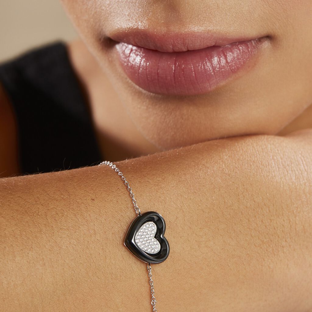 Bracelet Ana-paula Argent Blanc Céramique Et Oxyde De Zirconium - Bracelets chaînes Femme | Marc Orian