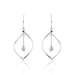 Boucles D'oreilles Pendantes Melaine Argent Blanc - Boucles d'oreilles pampille Femme | Marc Orian