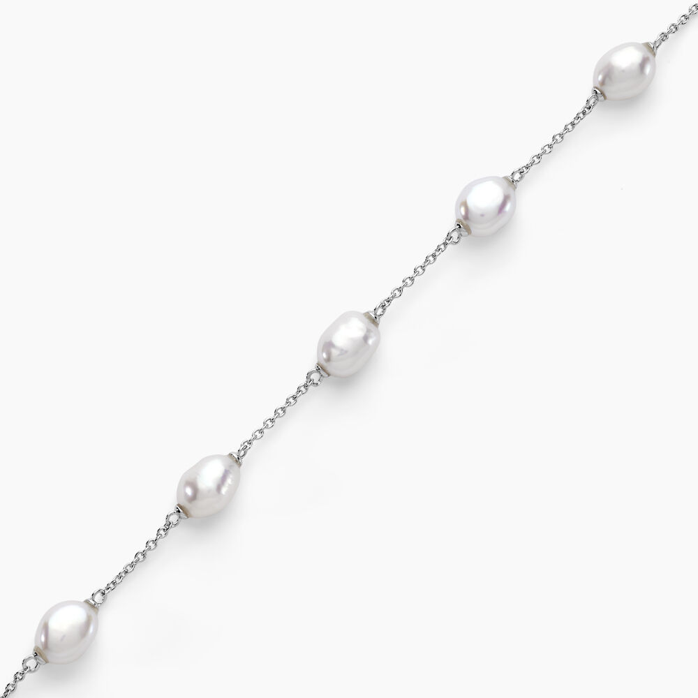 Bracelet Yuna Argent Blanc Perle De Culture - Bracelets chaînes Femme | Marc Orian