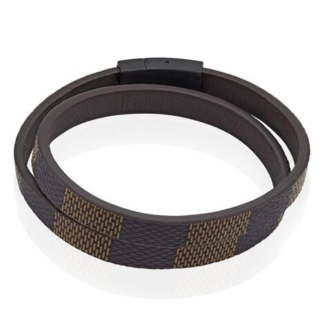 Bracelet Jourdan Chicago Cuir Noir Et Marron - Bracelets cuir Homme | Marc Orian