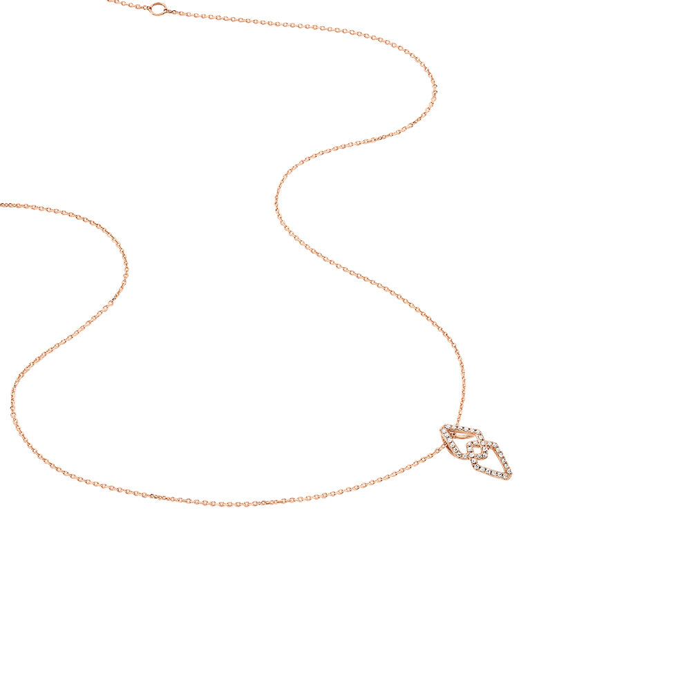 Collier Lisa Or Rose Diamant - Colliers avec pierres Femme | Marc Orian