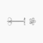Boucles D'oreilles Puces Sulya Argent Blanc - Puces Femme | Marc Orian