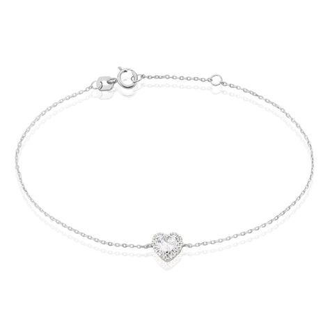 Bracelet Dari Or Blanc Oxyde De Zirconium - Bracelets chaînes Femme | Marc Orian