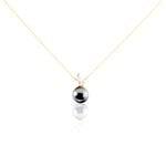 Collier Giuseppe Or Jaune Perle De Tahiti Oxyde Zirconium - Colliers avec pierres Femme | Marc Orian