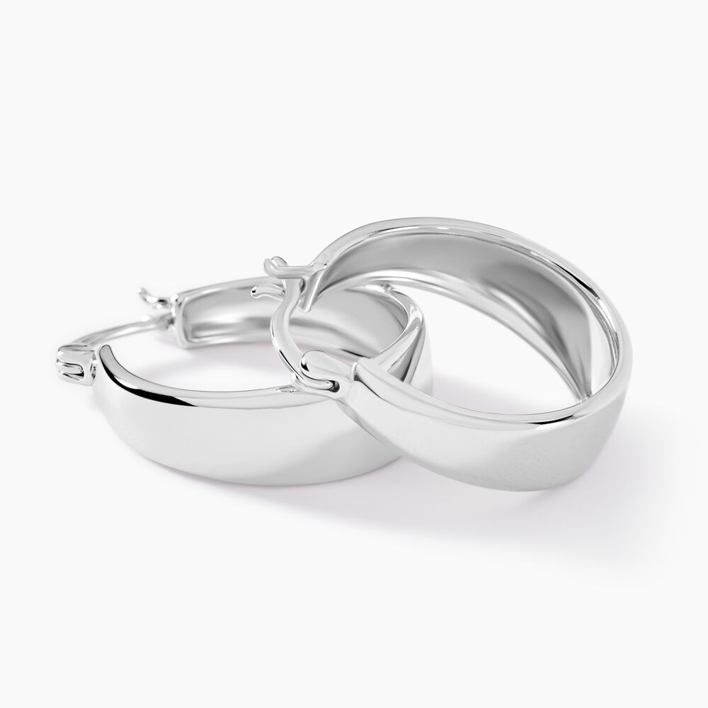 Créoles Suliac Argent Blanc - Créoles Femme | Marc Orian