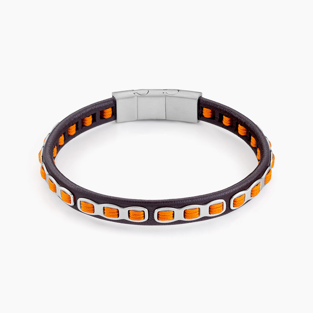 Bracelet Cuir De Vache Marron - Bracelets cuir Homme | Marc Orian