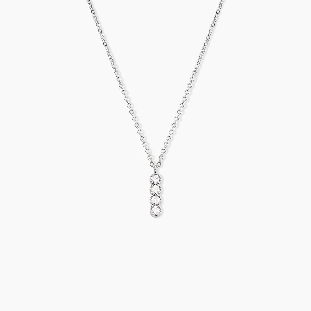 Collier Evdokia Argent Blanc Oxyde De Zirconium - Colliers avec pierres Femme | Marc Orian