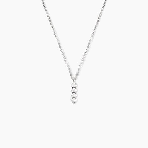 Collier Evdokia Argent Blanc Oxyde De Zirconium - Colliers avec pierres Femme | Marc Orian