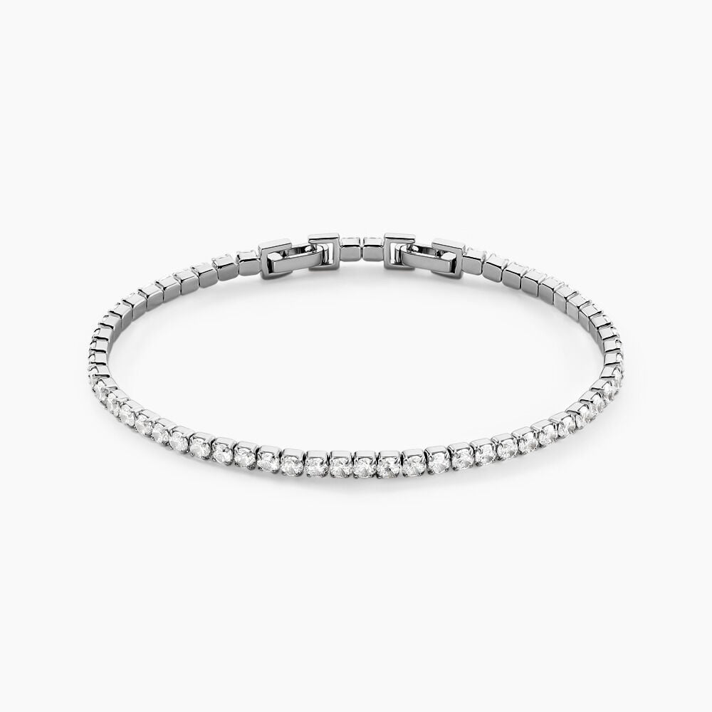 Bracelet Lou-anne Argent Blanc Oxyde De Zirconium Blanc - Bracelets cha&icirc;nes Femme | Marc Orian