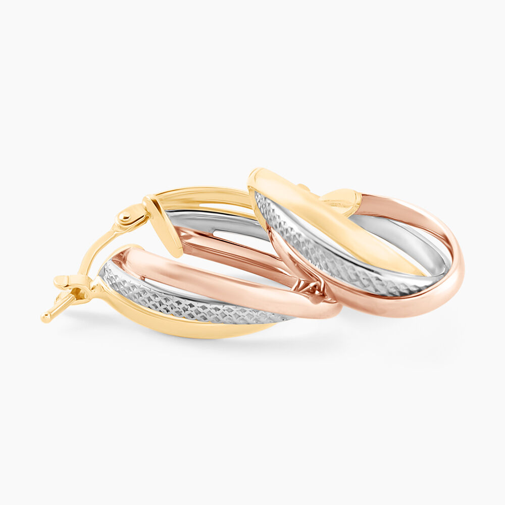 Cr&eacute;oles Hermande Or Tricolore - Cr&eacute;oles Femme | Marc Orian