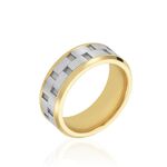 Bague Jourdan Oahu Acier Blanc Et Jaune - Bijoux fantaisie Homme | Marc Orian