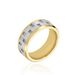 Bague Jourdan Oahu Acier Blanc Et Jaune - Bagues grosses Homme | Marc Orian