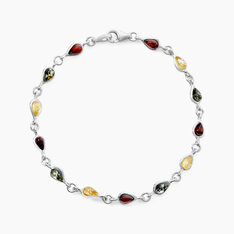 Bracelet Argent Blanc Weronika Ambre - Bracelets chaînes Femme | Marc Orian
