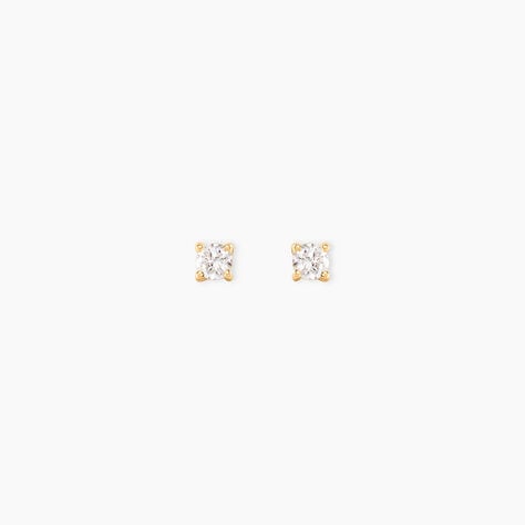Boucles D'Oreilles Puces Aphrodite Or Jaune Diamant - Boucles d'oreilles mariage Femme | Marc Orian
