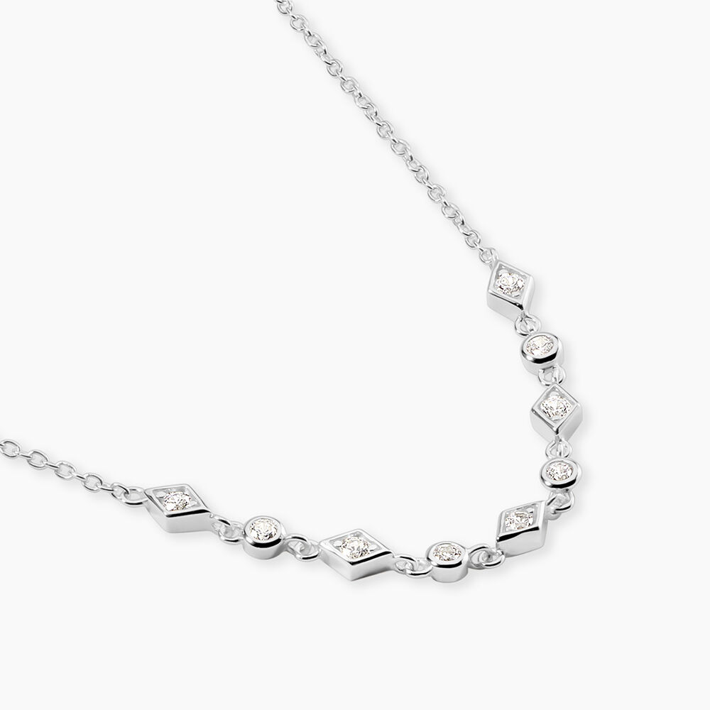 Collier Mascaret Argent Blanc Oxyde De Zirconium - Colliers avec pierres Femme | Marc Orian