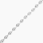 Bracelet Dami Maille Grain De Cafe Or Blanc - Bracelets mailles Femme | Marc Orian