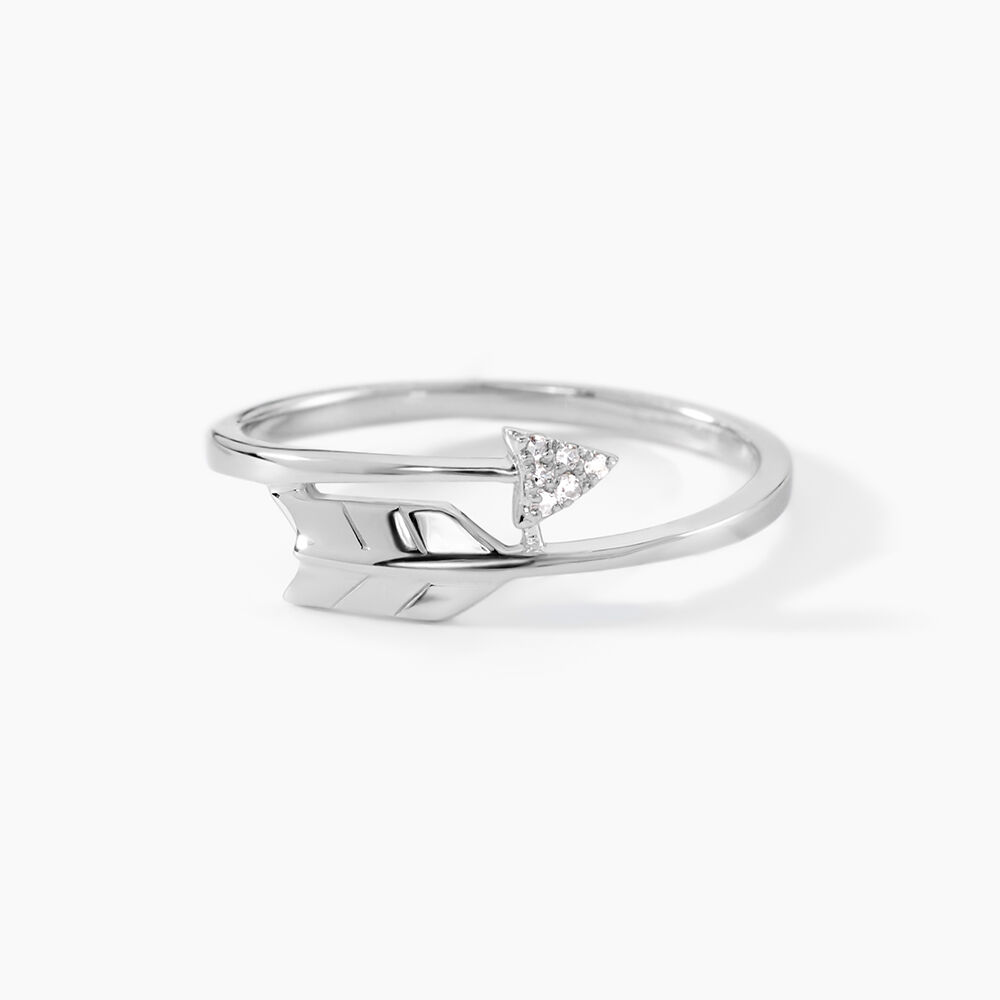Bague Fleche Or Blanc Diamant - Bagues pierres pr&eacute;cieuses Femme | Marc Orian