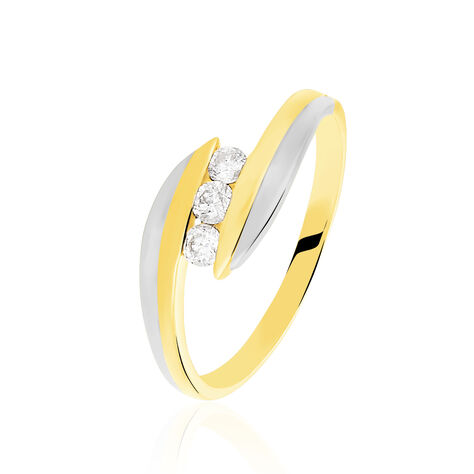 Bague Briana Or Bicolore Diamant - Bagues fiançailles Femme | Marc Orian