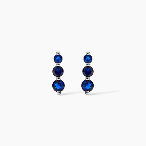 Boucles D'Oreilles Puces Emina Argent Blanc Pierre D'Imitation Perle D'Imitation - Puces Femme | Marc Orian
