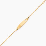 Bracelet Identit&eacute; Etheline Maille Gourmette Or Jaune - Gourmettes Enfant | Marc Orian