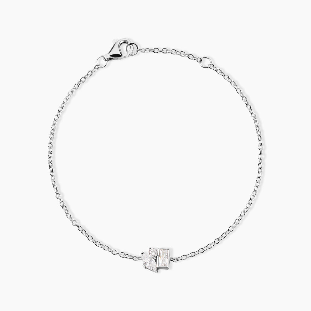 Bracelet Eseld Argent Blanc Oxyde De Zirconium - Bracelets fantaisie Femme | Marc Orian