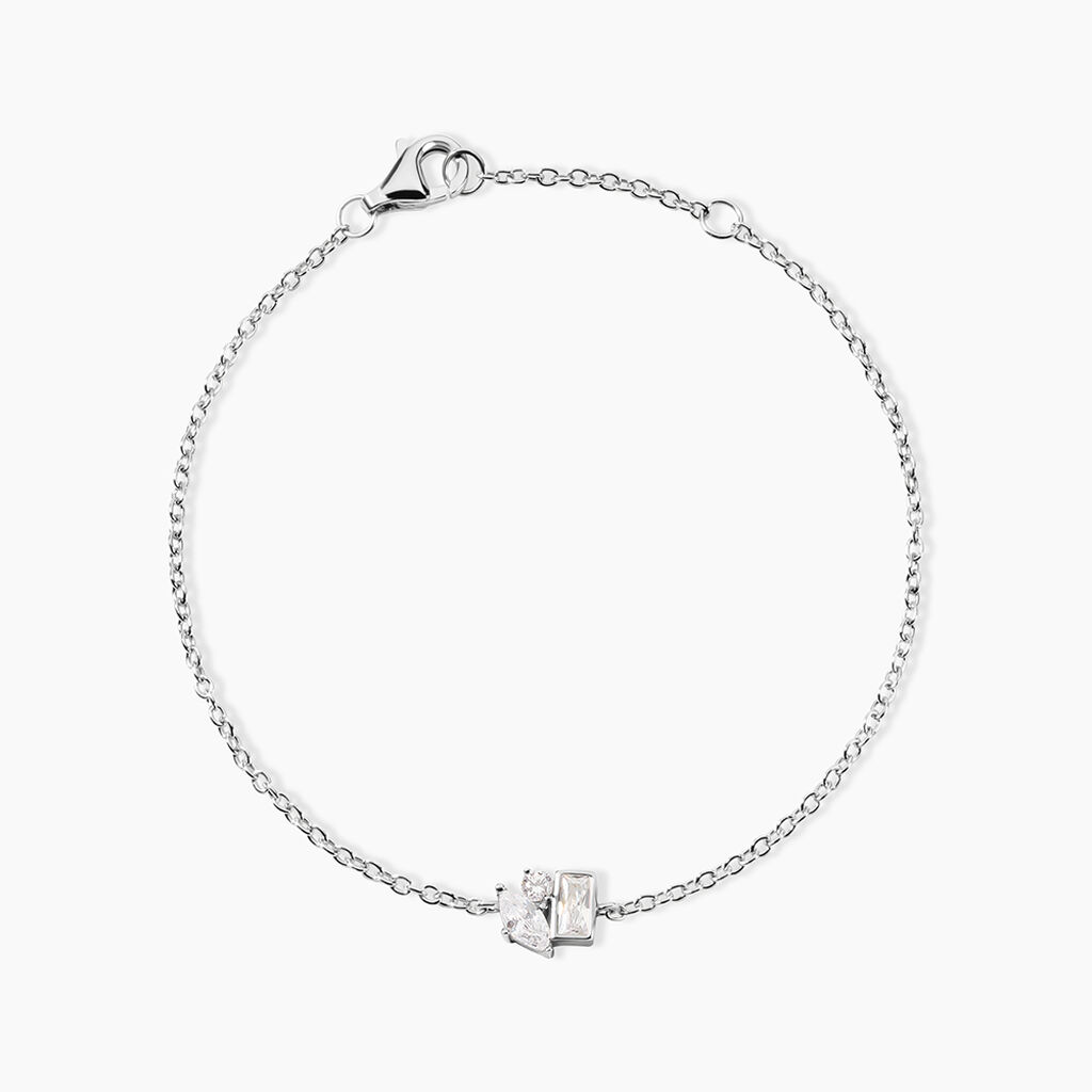 Bracelet Eseld Argent Blanc Oxyde De Zirconium - Bracelets fantaisie Femme | Marc Orian