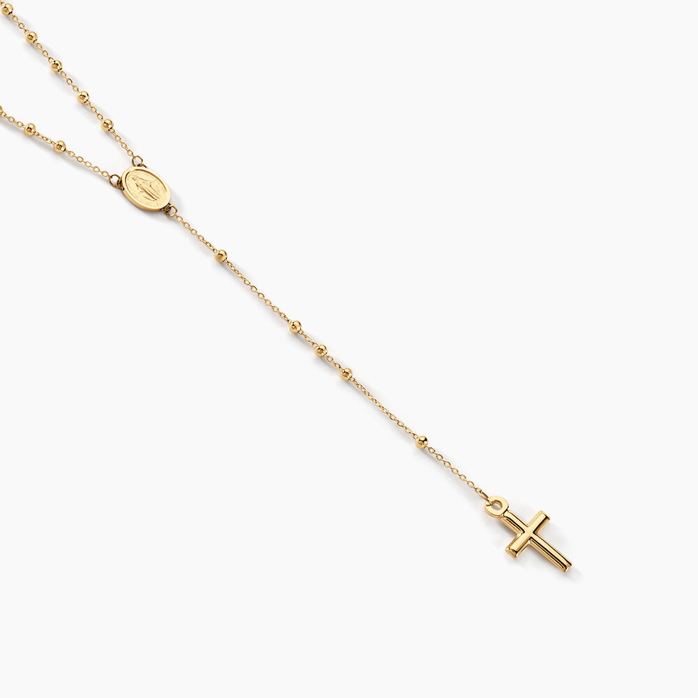 Collier Evelina Croix Maille Boule Or Jaune - Colliers ete Famille | Marc Orian