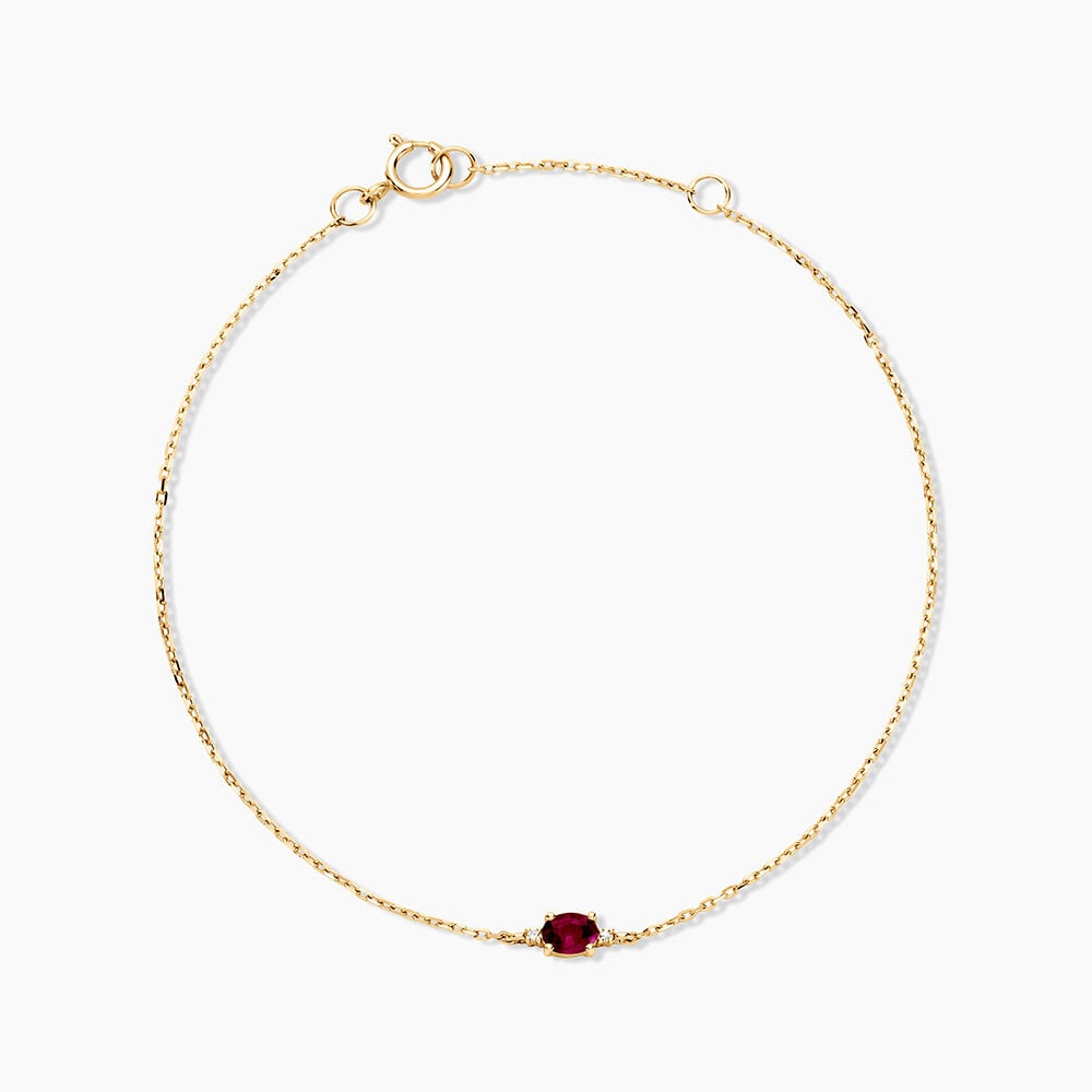 Bracelet Opeyemi Or Jaune Rubis Diamant - Bracelets chaînes Femme | Marc Orian